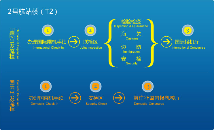 际和国内航班登机流程图